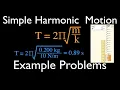 Simple Harmonic Motion 12 of 16 Example Problems
