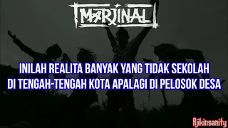marjinal aku mau sekolah gratis lirik