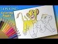 Lion King Coloring Book for kids Young Simba and Nala Coloring Page