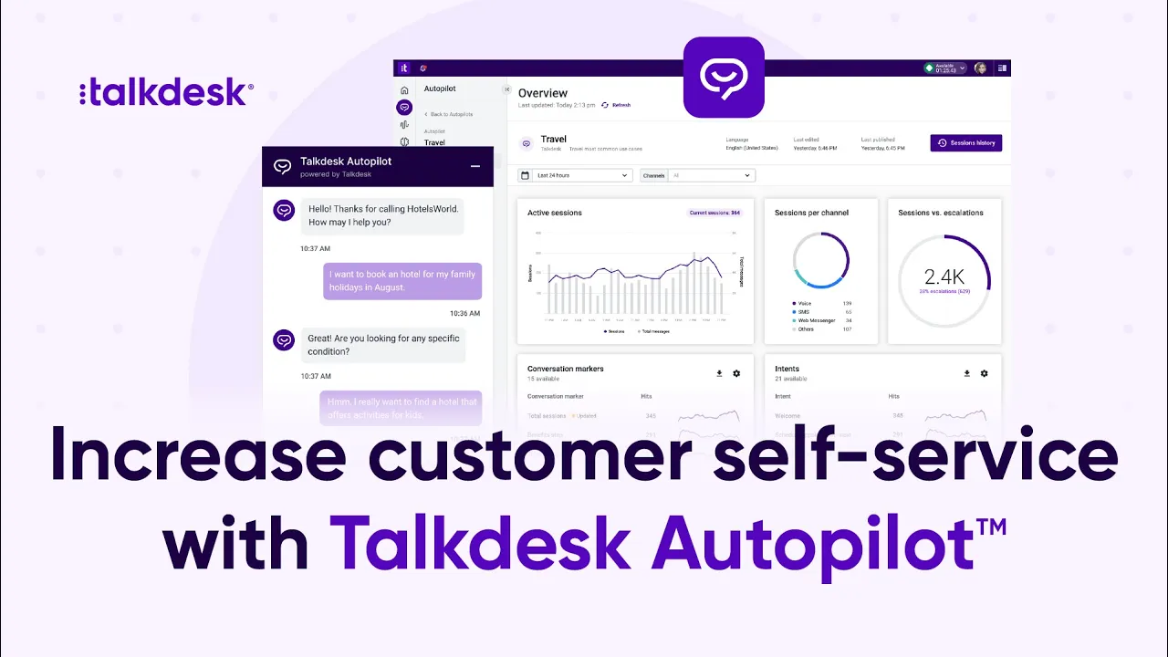 Talkdesk Fast Paced Intro Video