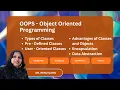 OOPS - Object Oriented Programming Class 12 Chapter 1 Part 2