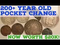 EARLY AMERICAN POCKET CHANGE 3 33 from 1700s 1800s now worth 20K