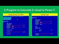 C Program to calculate X raised to power Y