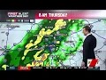 First Alert Forecast Warm next couple days with heavy rain again early Thursday