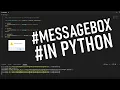 How to create MessageBox in Python