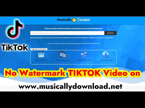 Download MP3 Download TikTok Videos Without Watermark musicallydown TikTok Video Download musicallydownload.net