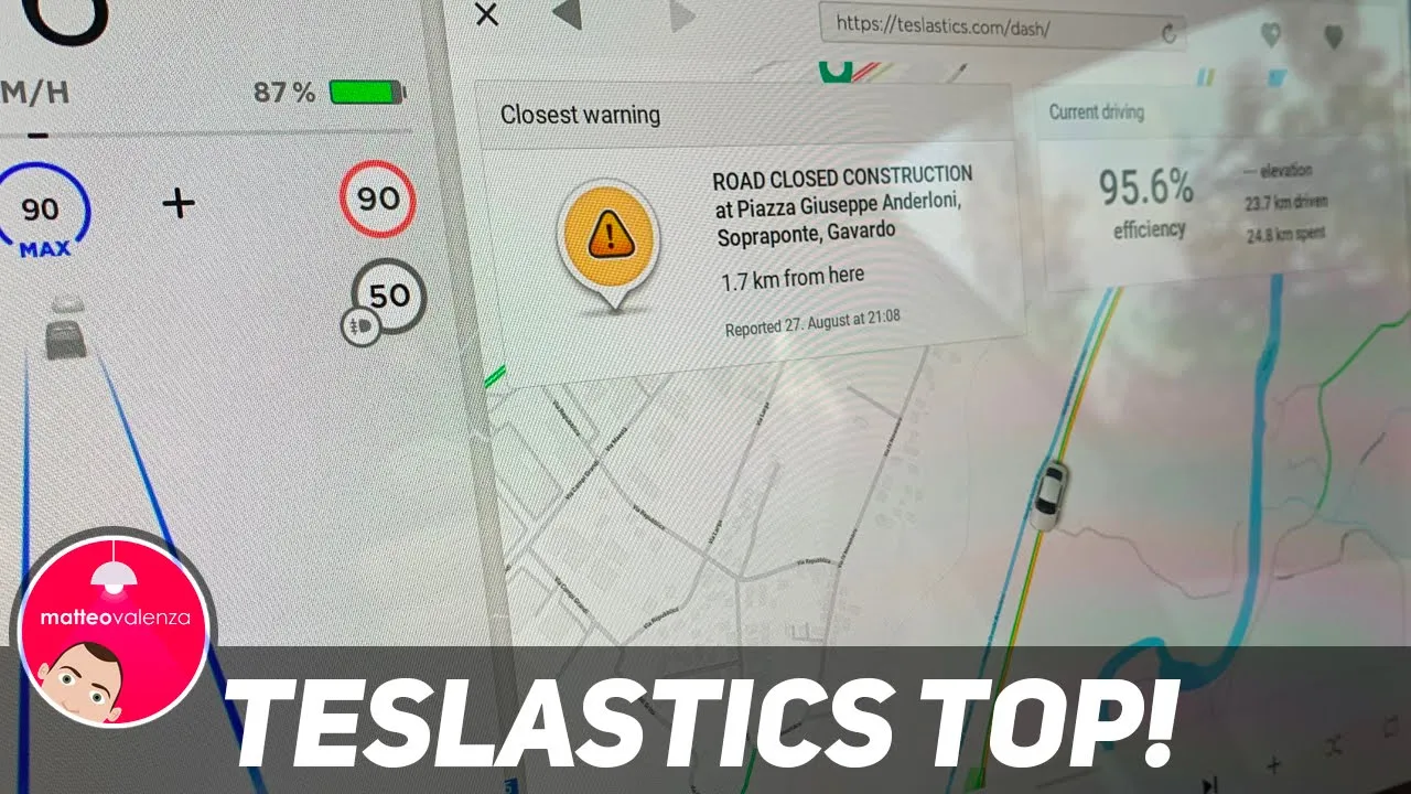 Teslastics mette sotto controllo viaggi, ricariche e batteria Tesla
