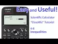 ClassWiz Calculator Tutorial - Algebra 4-8 Inequalities