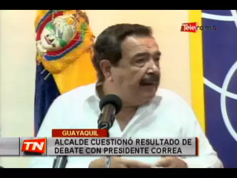 Alcalde cuestionó resultado de debate con presidente Correa