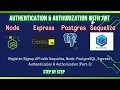 API with Sequelize Node PostgreSQL Express Authentication Authorization Part-3