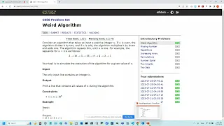 CSES Introductory Problem - Weird Algorithm