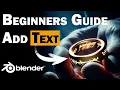 Blender 4 0 - Adding text to objects