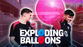 boom exploding balloons challenge with pedri u0026 gavi fc barcelona