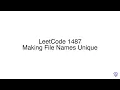 LeetCode 1487 Making File Names Unique
