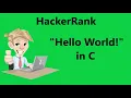 Hackerrank hello world solution in c Hackerrank Hello World in C Solution - C