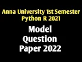 Problem solving and python Model Question paper 2022 GE3151 Vincent Maths