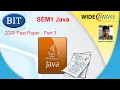 SEM1 Java - 2020 Past Paper Part 3 IT1406