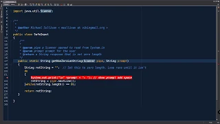 Java U08 lab Task A getNonZeroLenString