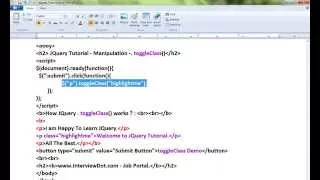 TOGGLECLASS METHOD IN JQUERY DEMO