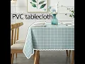 100 Waterproof PVC Table Cloth Oil-Proof Spill-Proof Vinyl Rectangle Tablecloth