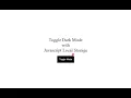Toggle dark mode using Javascript local storage