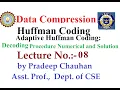 Decoding Procedure Numerical with Solution Lecture-08 Adaptive Huffman Coding