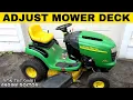 HOW-TO - John Deere Lawn Tractor Mower Deck Adjustment L111