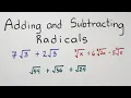 Adding and Subtracting Radicals