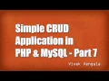 Simple CRUD Application in PHP MySQL - Part