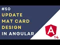 Update the Design Of Angular Material Card Update Mat Card Design