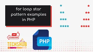 for loop star pattern examples in PHP Techshub Tutorials