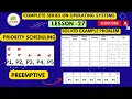 Priority Scheduling Algorithm - Preemptive Solved Example