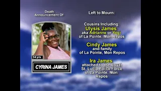 CYRINA JAMES Long Obituary