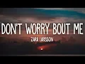 Download Lagu Zara Larsson - Don't Worry Bout Me (Lyrics)