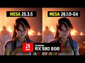 Mesa 25 3 5 vs 26 1 0-Git - RX 580 Test in 11 Games