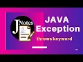 Java Exception throws keyword