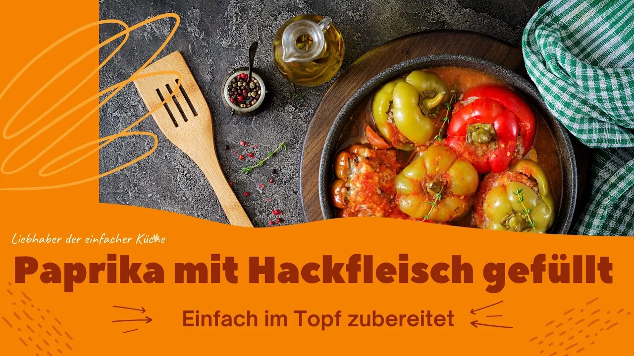 Das Rezept aus dem Restaurant! gefüllte Paprika mit Hackfleisch und Pilze #46. 