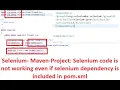 Selenium - How to fix when added MAVEN dependency in pom xml does not reflect in the project
