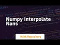 numpy interpolate nans