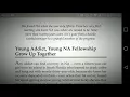 Young Addict, Young NA Fellowship Grow Up Together | NA Basic Text Personal Stories