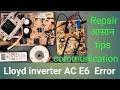 Lloyad Inverter AC E6 Error Lloyd air conditioner e6 error code what is E6 error in Lloyd Ac