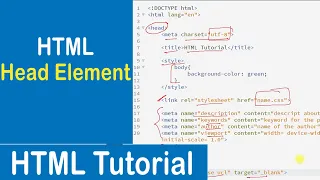 Head Element in HTML HTML Tutorial