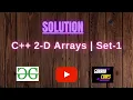 C 2-D Arrays Set-1 GeeksforGeeks Problem Solving Solution Gorakh Codes