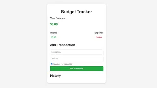 Frontend Projects Build a Powerful Budget Tracker App with HTML CSS JavaScript