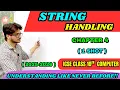 String Handling in Java Complete Boards Theory ICSE Class 10 Computer Applications