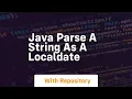 Java parse a string as a localdate
