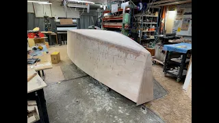 25 May 2024  The hull is now prepared for the glassfibre