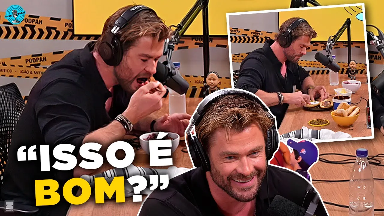 Chris Hemsworth prova AÇAÍ do BRASIL no PODPAH