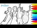 DISNEY FROZEN 2 Coloring Pages Disney Frozen 2 Colouring Pages for Kids with Colored Markers