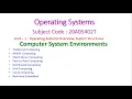 Computer System Environments-Operating Systems-Unit-1-20A05402T